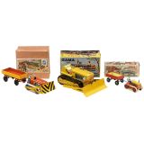 3 Crawler Tractors, 1950s