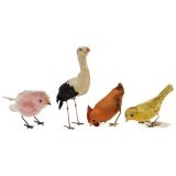 4 Bird Prototypes from the Schuco Product Development, c. 1935