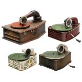 4 Toy Gramophones