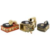 3 Toy Gramophones, c. 1930