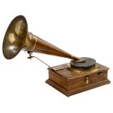 Wood-Cased Stollwerck Toy Gramophone, c. 1904