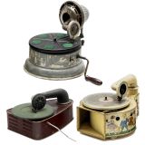 3 Toy Gramophones, c. 1930