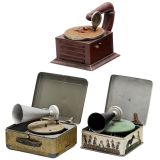 3 Toy Gramophones, c. 1925