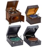 4 Gramophones, c. 1920-30