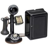 First Coin-Op Telephone Courtesy Days Pay Phone with Coin Box,