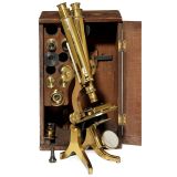 Binocular Microscope by H. & W. Crouch, London, c. 1864