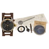 Hanhart WWII Pilot Chronograph with Accessories, c. 1940