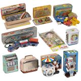 10 Japanese Tin Toys, 1950-60