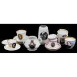 9 Pieces pf Photographic Porcelain