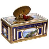 Enameled Singing Bird Box Automaton by Karl Griesbaum, c. 1950