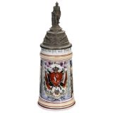 German Porcelain Regimental Steins of the Darmstadt Life Guards