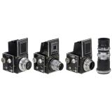 3 Primarflex Cameras and a Lens, c. 1944-47