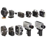 Lot of 11 Movie Cameras, 1930-70