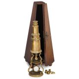 English Brass Culpeper-Type Compound Monocular Microscope, c. 18