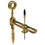 Collapsible English Compass-Type Simple Microscope, c. 1790