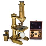 Berlin Brass Compound Microscope by Wasserlein, c. 1870