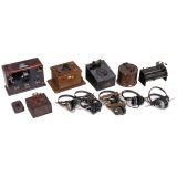 7 Detector Radios and 7 Headphones, 1920–30