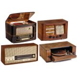 3 Radio Receivers and a Record Player