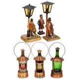 2 Musical Bedside Lamps and Other Items, c. 1955