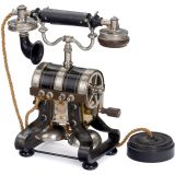 Extremely Rare No. 10 Tunnan (Barrel) Table Telephone Set, c. 