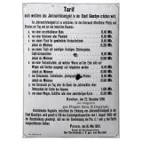 Enamel Sign with Fairground Stall Money Tarif, 1899