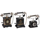Three Swedish Ericsson Table Telephones
