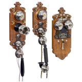 2 Intercom Telephones and Switch by L.M. Ericsson, c. 1900
