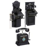 2 Swedish Wall Telephones and a Table Phone