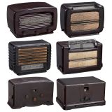 6 Radio Receivers with Bakelite Cases