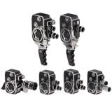 Lot of Bolex Double-8 Cameras, c. 1960