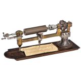 Watchmaker’s Lathe for Musical Box Pinning and Notation, c. 1890