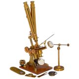 English Binocular Microscope, c. 1880