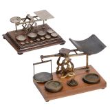 2 British Postal Scales with Weights, c. 1900