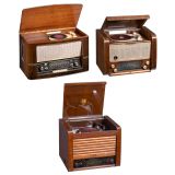 3 Radios with Integrated Record Players