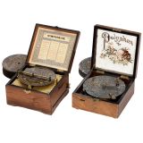 2 Small Disc Musical Boxes, c. 1900