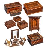 8 Musical Box Cases, c. 1880-1900