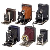 4 Vest Pocket Cameras and 2 Colorful Cameras