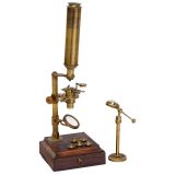 English Compound Monocular Chest Microscope by George Adams, c. 