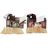 2 Holmes-Pattern Stereo Viewers with Cards, c. 1910