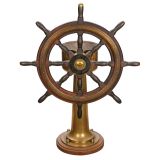 Eight-Spoked John Hastie & Co. Ship's Capstan Wheel with Pedesta