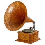 Gramophone with Wood Horn, c. 1910