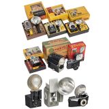 Decorative Cameras with Bulb Flash in Original Boxes