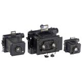 3 Stegemann Hand-Cameras in Rare Formats