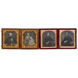 4 Fine Daguerreotypes in Two Double Cases