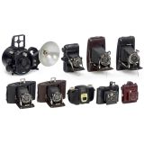 9 Beautiful Bakelite or Plastic Cameras, c. 1930–60