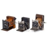 3 Rare 4.5 x 6 cm Cameras