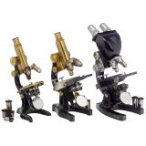 2 Ernst Leitz Microscopes and one Bausch & Lomb Microscope