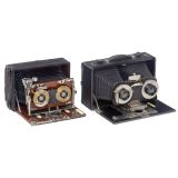 2 Stereo Folding Cameras, c. 1900