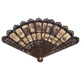 Fan with Carte de Visite Cards, c. 1870