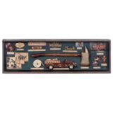 Display Case with Fire Brigade Memorabilia